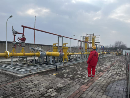 Large Flow Natural Gas Pressure Reduction Metering Skid