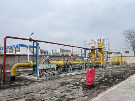 Large Flow Natural Gas Pressure Reduction Metering Skid