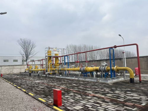 Large Flow Natural Gas Pressure Reduction Metering Skid